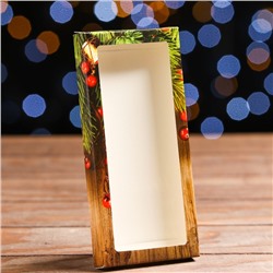 Подарочная коробка под плитку шоколада с окном "Веточки", 17,1 х 8 х 1,4 см