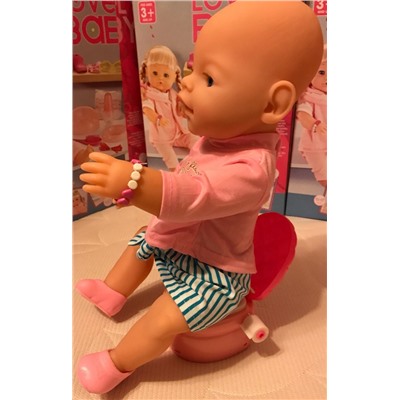 Детский интерактивный музыкальный унитаз для кукол