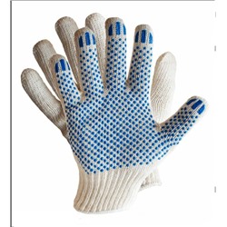 Рабочие перчатки ХБ с ПВХ класс-7,5 нитей-5 10 пар