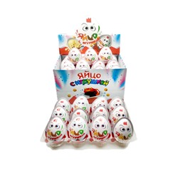 Яйцо с игрушкой, шоколадно-молочной пастой и печеньем (12 гр.) арт. 594225
