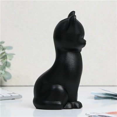 Копилка гипсовая "Кошка", черная, 18 х 8 см