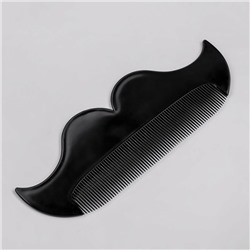 Расчёска - гребень для усов и бороды «УСЫ», 18 × 6,5 см, цвет чёрный