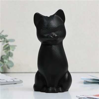 Копилка гипсовая "Кошка", черная, 18 х 8 см
