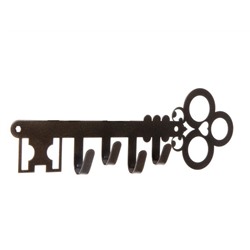 Ключница металлическая "Ключ", бронзовая