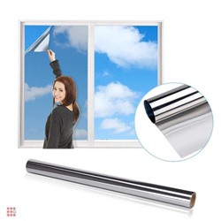 Пленка-штора солнцезащитная зеркальная для окон, 60смх3м