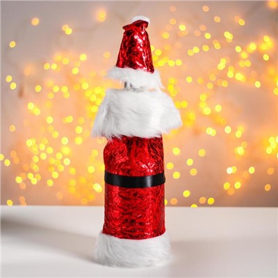 Чехол на бутылку «Костюм Деда Мороза»